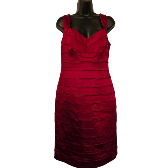 Ralph Lauren Dresses & Skirts - Ralph Lauren Deep Red Mini Dress With Sweetheart Neckline Formal Structured